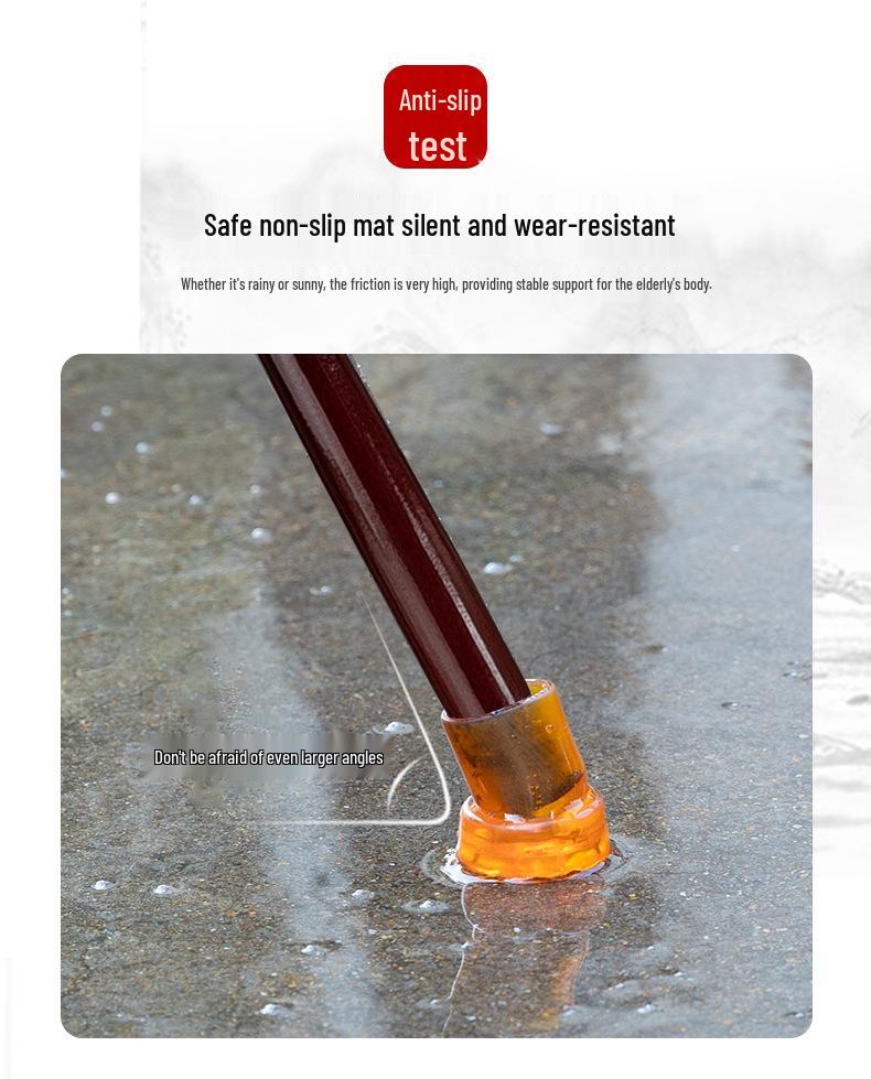 Älterer Drachenkopf Vierbeiniger Holzspazierstock, Rutschfeste & Leichte Krücke