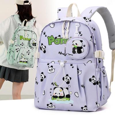 Cartoon Panda Waterproof Backpack - Large Capacity for Middle & High School Girls