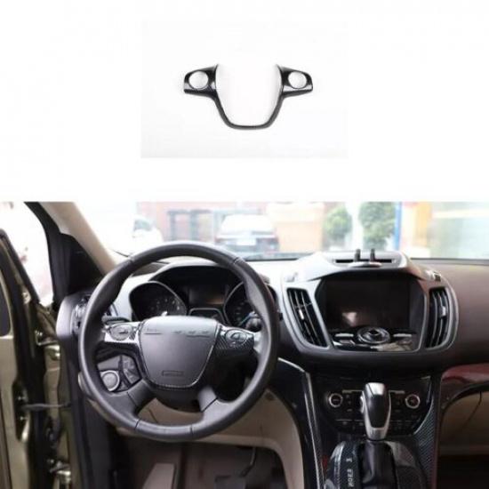 Carbon Fiber Steering Wheel Moulding 2013-2015 Cover Trim For Ford Kuga Escape