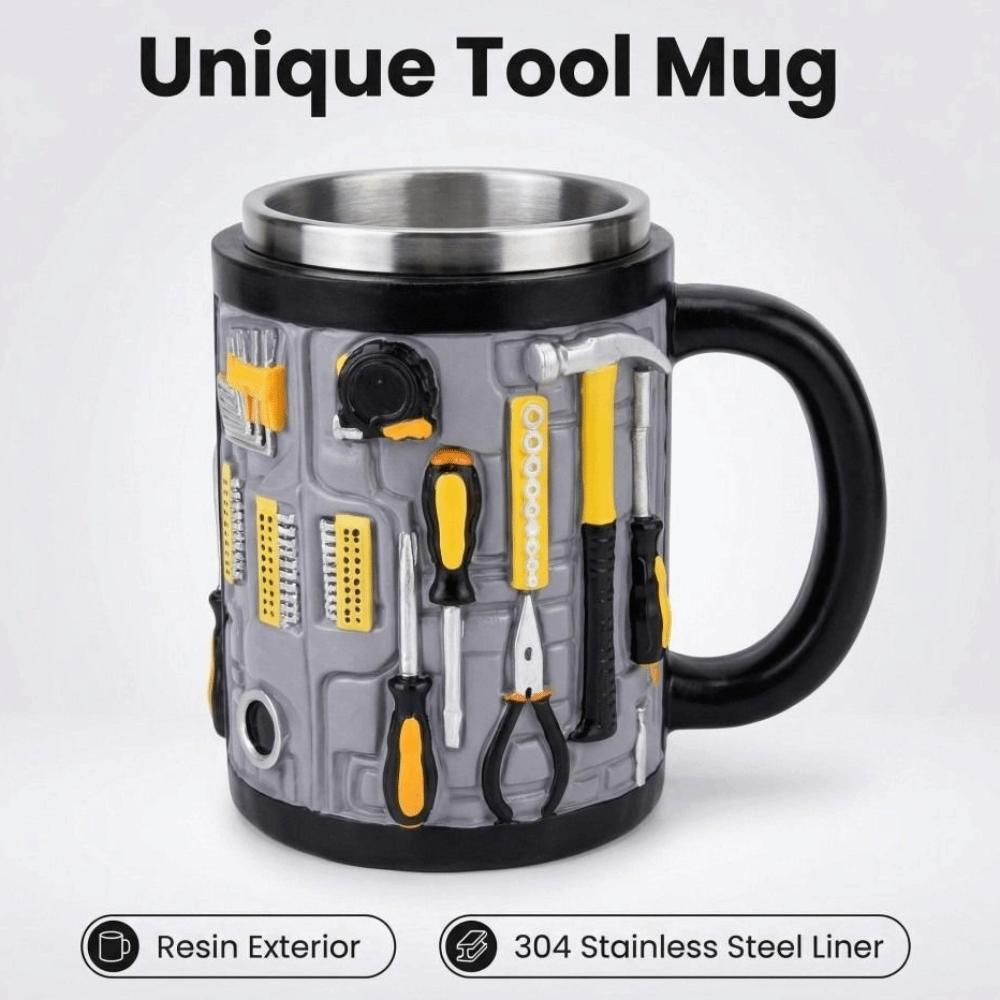 Stainless Steel Toolbox Design Coffee Cup 300ml Water Cup Unique Mechanic Mug  Gifts for Men