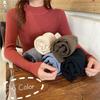 2025 Autumn/Winter Women's Slimming High Neck Knitwear – Versatile Solid Color Long Sleeve Top
