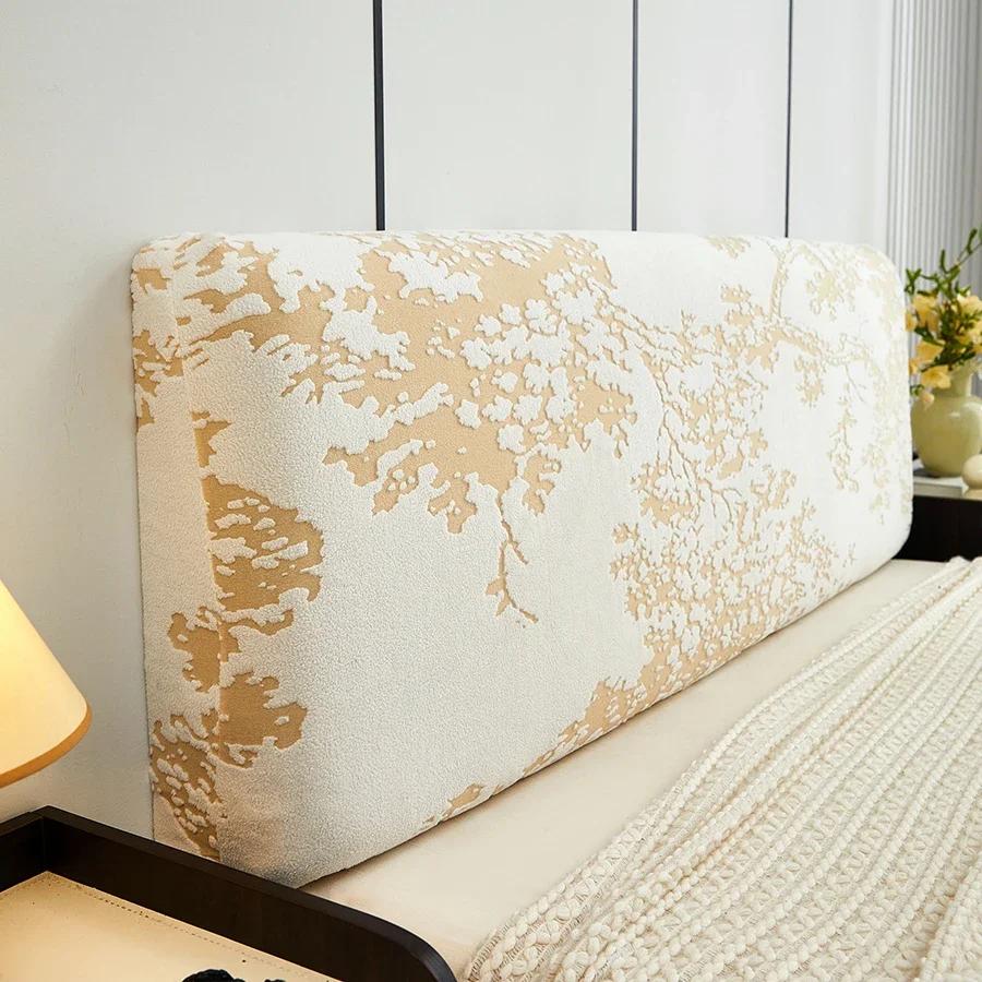 1 PC Headboard Cover Elastic Jacquard Bedside Cover for Bed In Bedroom Easy To Clean Headboard Cover A Pattern of Fancy Trees