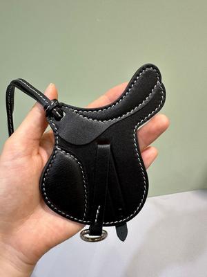 High Quality Leather Bag Charm, Saddle Bag Pendant, Cute Car KeyChain Luxury Handmade Genuine Sheepskin Bag Accessories