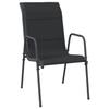 VidaXL Ensemble à manger de jardin 5 pcs noir textilène et acier 3200712