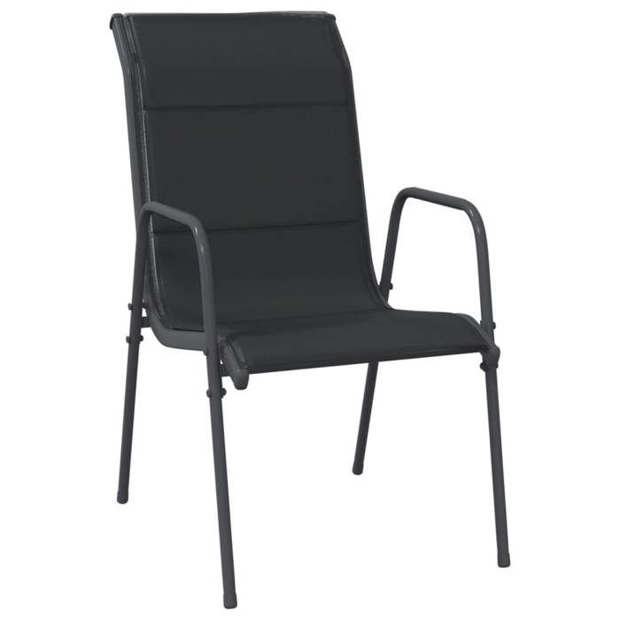 VidaXL Ensemble à manger de jardin 5 pcs noir textilène et acier 3200712
