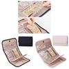 Portable Mini Jewelry Roll With Foldable Design For Travel And Storage