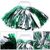 Cheer ering Pom Poms Pompoms for Dance Party School Sports Competition (Silver+Green)