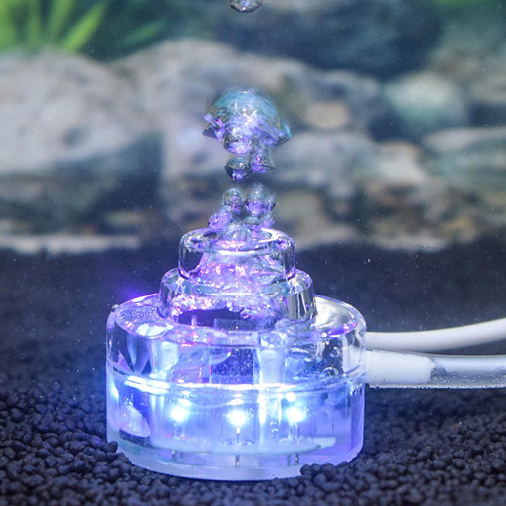 Waterproof Aquarium Bubble Light Fish Tank Underwater Submersible Landscaping Decor Lamp