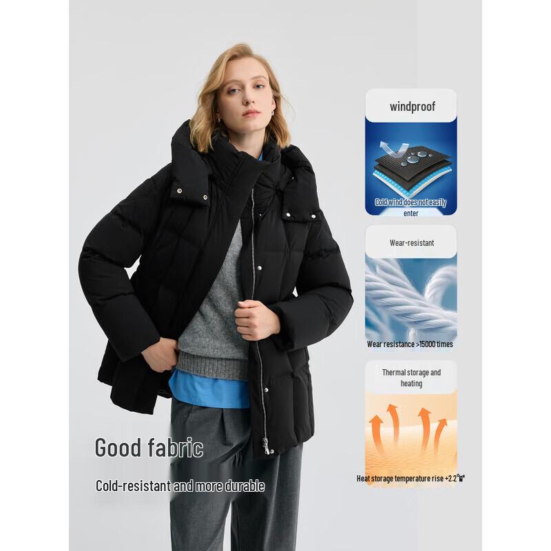 Bingjie Women's Detachable Hood Down Puffer Jacket J5400DI60