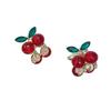 Exquisite Christmas Cherry Mini Claw Hair Clips Set