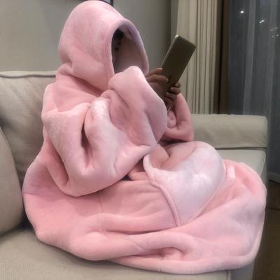 Kış Sıcak Büyük Boy Kalın Polar Dev Kapüşonlular Uzun Kazak Flanel Kadın Hoody Kazak