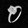 Sterling Silver Women's Ring with 1 or 2 Carat Moissanite Sugar Cube Design