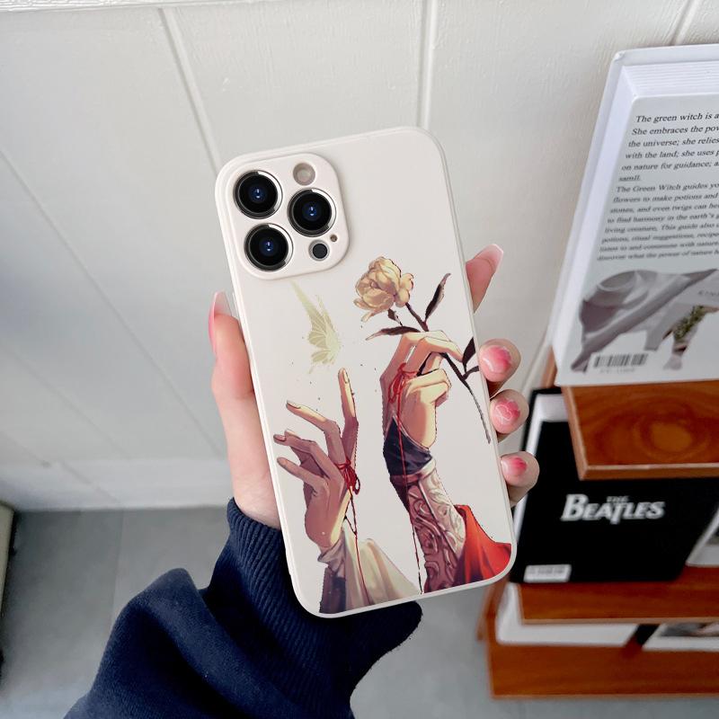 Heaven Official's Blessing Original Square Liquid Silicone Phone Case For iPhone 14 11 12 13 Pro Max X XS XR 7 8 Plus DIY Cover