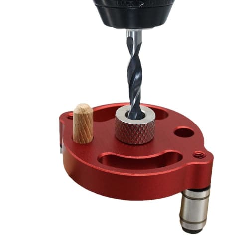 Drill Guide, Dowel Hole Jig, Positioning Drill Guide Jig, Perpendicular to Boards, Drilling Tool with 6/8/10mm Sleeve, Center Drill Guide, Line Drawer