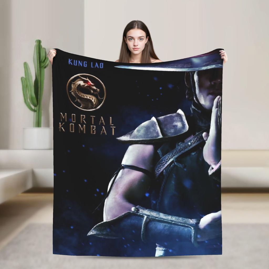 Scorpion VS Sub Zero Blanket Fleece Mortal Kombat MK11 Breathable Blankets for Sofa Outdoor Plush Thin Quilt