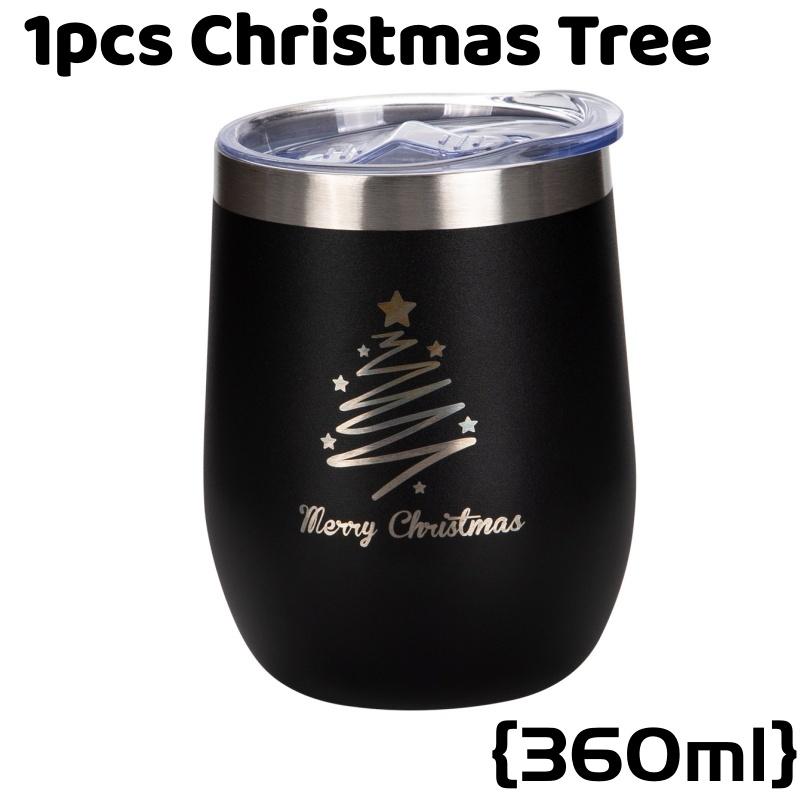 

360ml 12oz Christmas Thermos Cup Stainless Steel Thermal Insulated Eggshell Cups For Home Office Travel Anti-Fall Coffee Bottle 360ml
