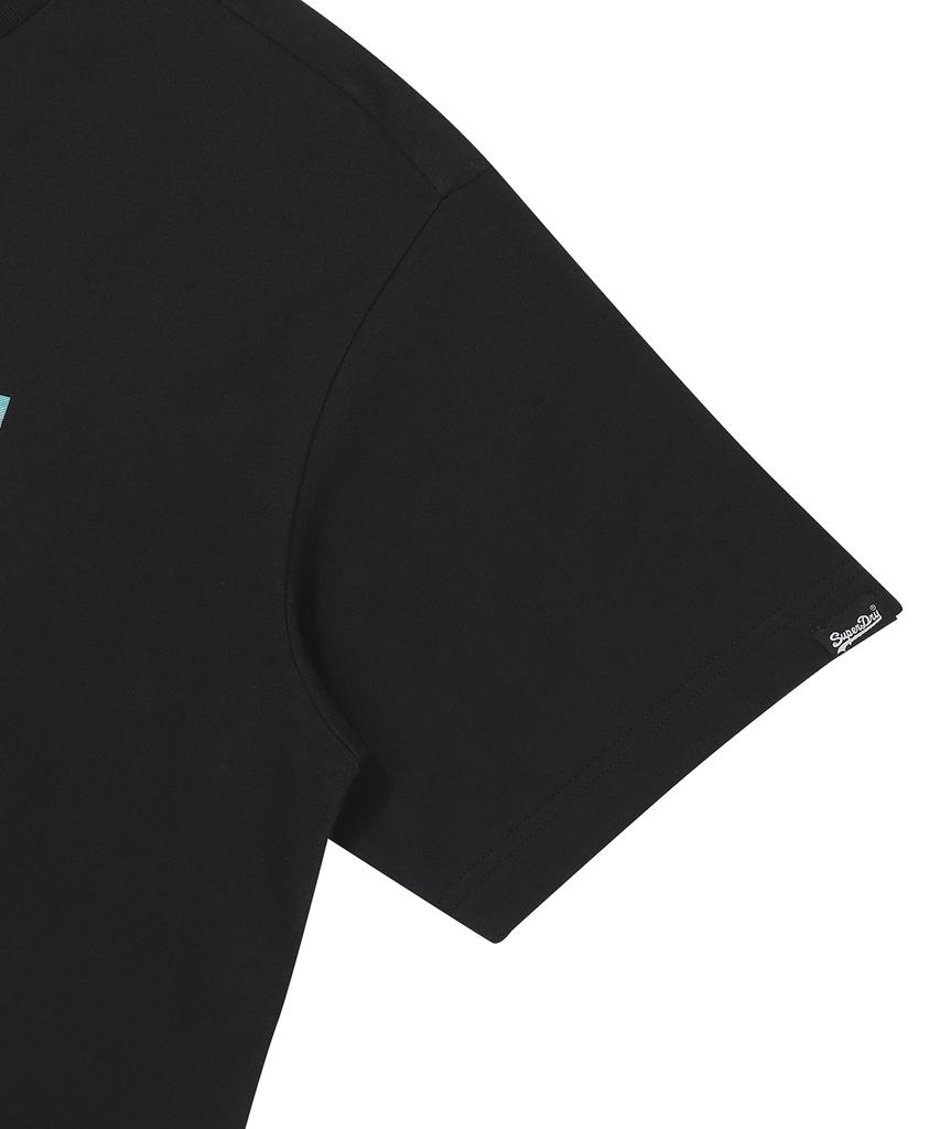Syupeodeulai Vacation Retro Graphic T-Shirt Black