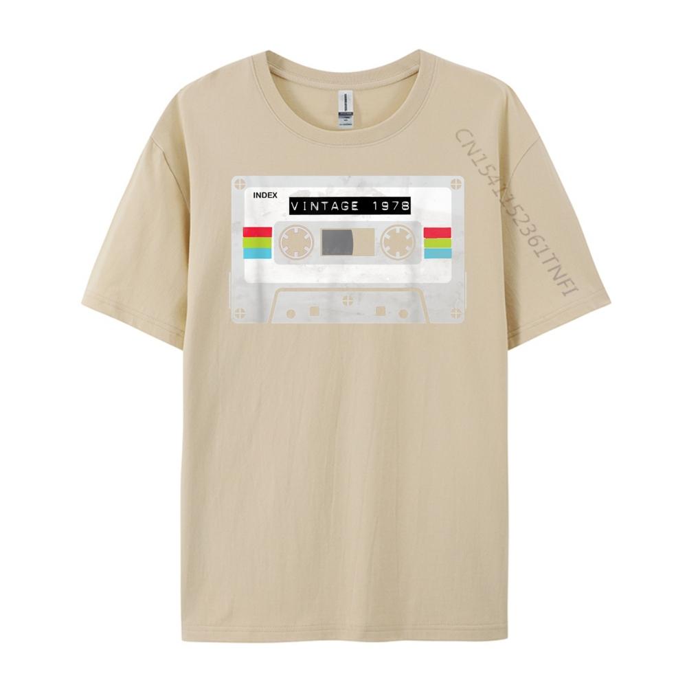 Vintage Cassette Tape 1978 Tshirt Woman Funny Shirts Men Fashionable and Trendy Meme TShirts Character