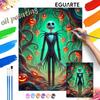 Nightmare Before Christmas Jack Skellington Pumpkin Forest Oil Paint by Numbers Painting Kit Hand Painted Home Decor Gift