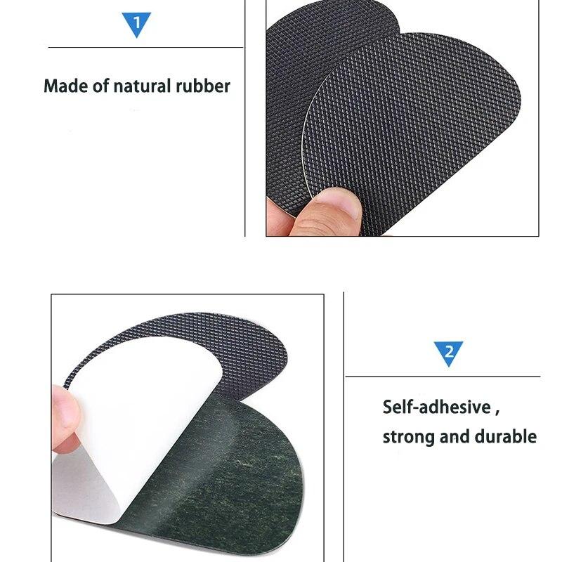 Self-Adhesive Non-Skid Shoe Sole Pads High Heels Grips Cushion Pad Anti-Slip Odorless Rubber Sticker Protector for Shoes Bottom