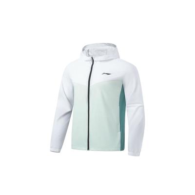 Solid Color Reflective Moisture Wicking Hooded Sun Protection Jacket Men Jackets White Light-Blue AFDT185-8