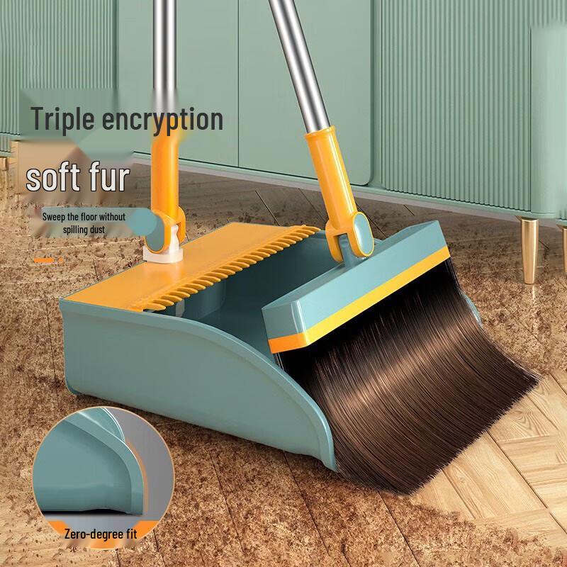 Yi Li Foldable Comb-Tooth Broom and Dustpan Set