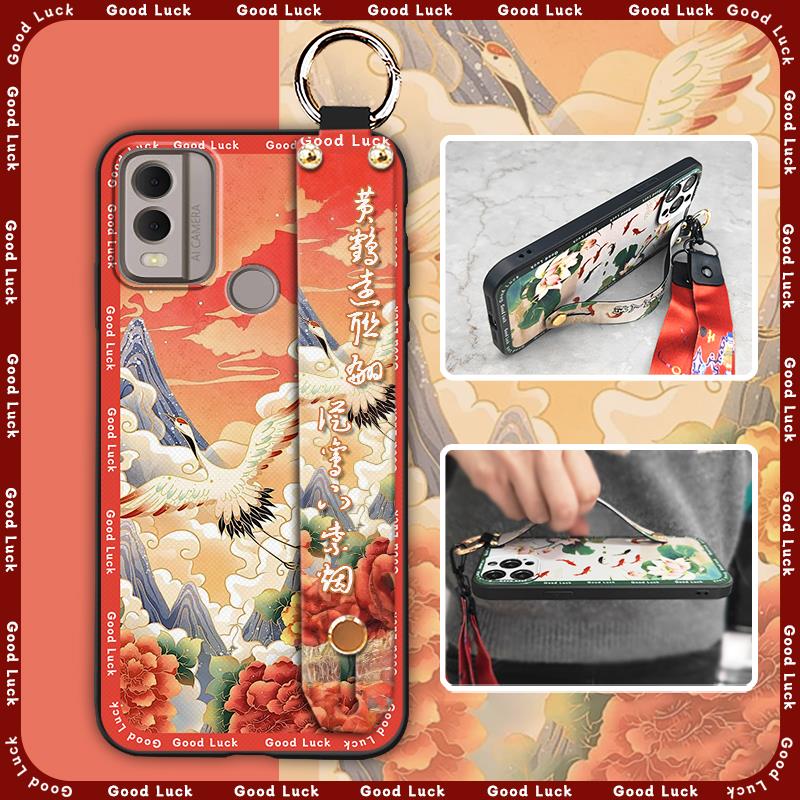 Wasserdichte Handgelenkschlaufe Handyhülle Für Nokia C22 Mode Für Mama Handyhalter Rückseite Schutzhülle Ältere Dame Silikon