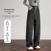 Women's Wool Blend Wide-Leg Casual Pants