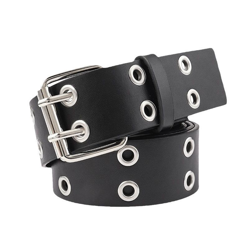 New Spring and Summer Air-cut Eye Corn Punk Style Millennial Hot Girl Personality Imitation Leather Belt