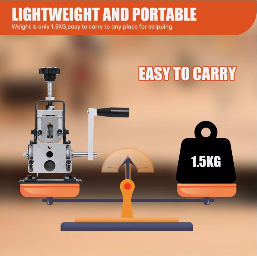 Small Electric Wire Stripper, a Tool for Stripping Used Copper Wires Manual Wire Stripping Machine Drill Powered Hand Crank