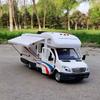 1:28 Diecast Luxury RV Recreational Car Model Metal Toy Camper Van Motorhome Touring Car Simulation Sound and Light Boy Kid Gift