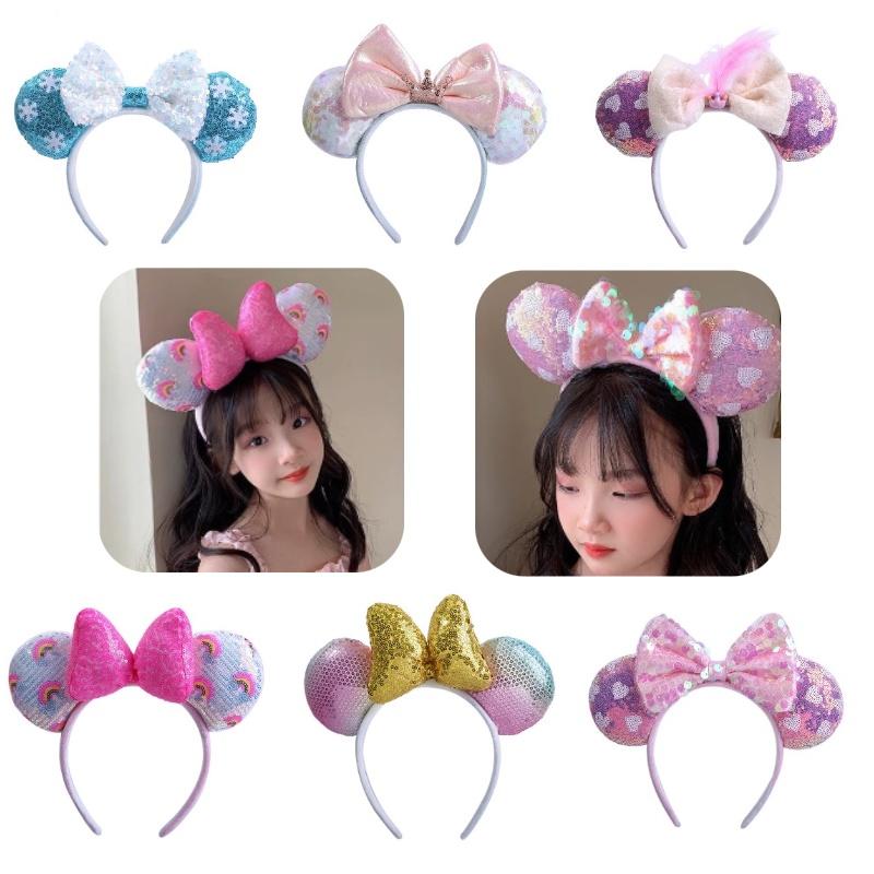 Handgefertigtes Prinzessinnen-Stirnband mit schimmernden Pailletten Ideal für Erwachsene und Kinder Regenbogenfarben