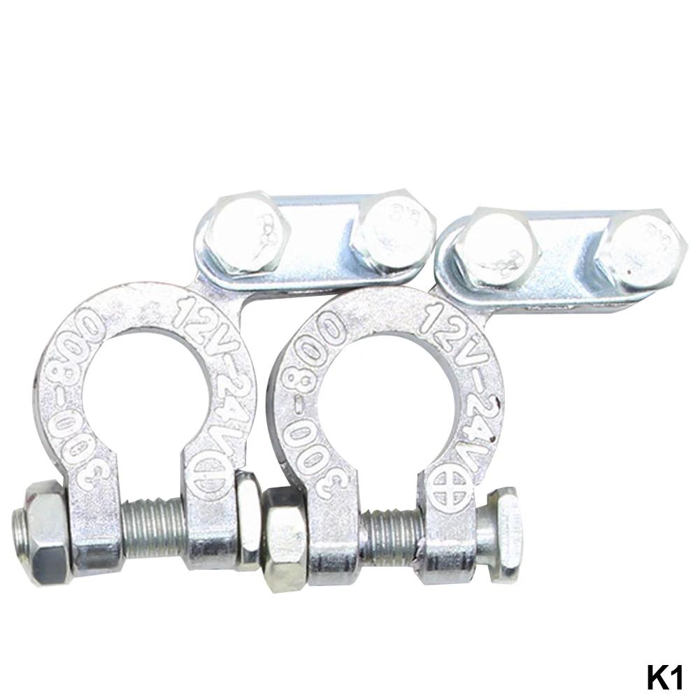 

1 пара клемм автомобильного аккумулятора, регулируемые токопроводящие колпачки, прочный штифтовой кабель, положительный и отрицательный, для мотоцикла, лодки, автомобиля