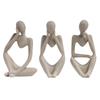 Nordic Sandstone Thinker Figurine: Abstract Art Decoration for Living Room or TV Cabinet.