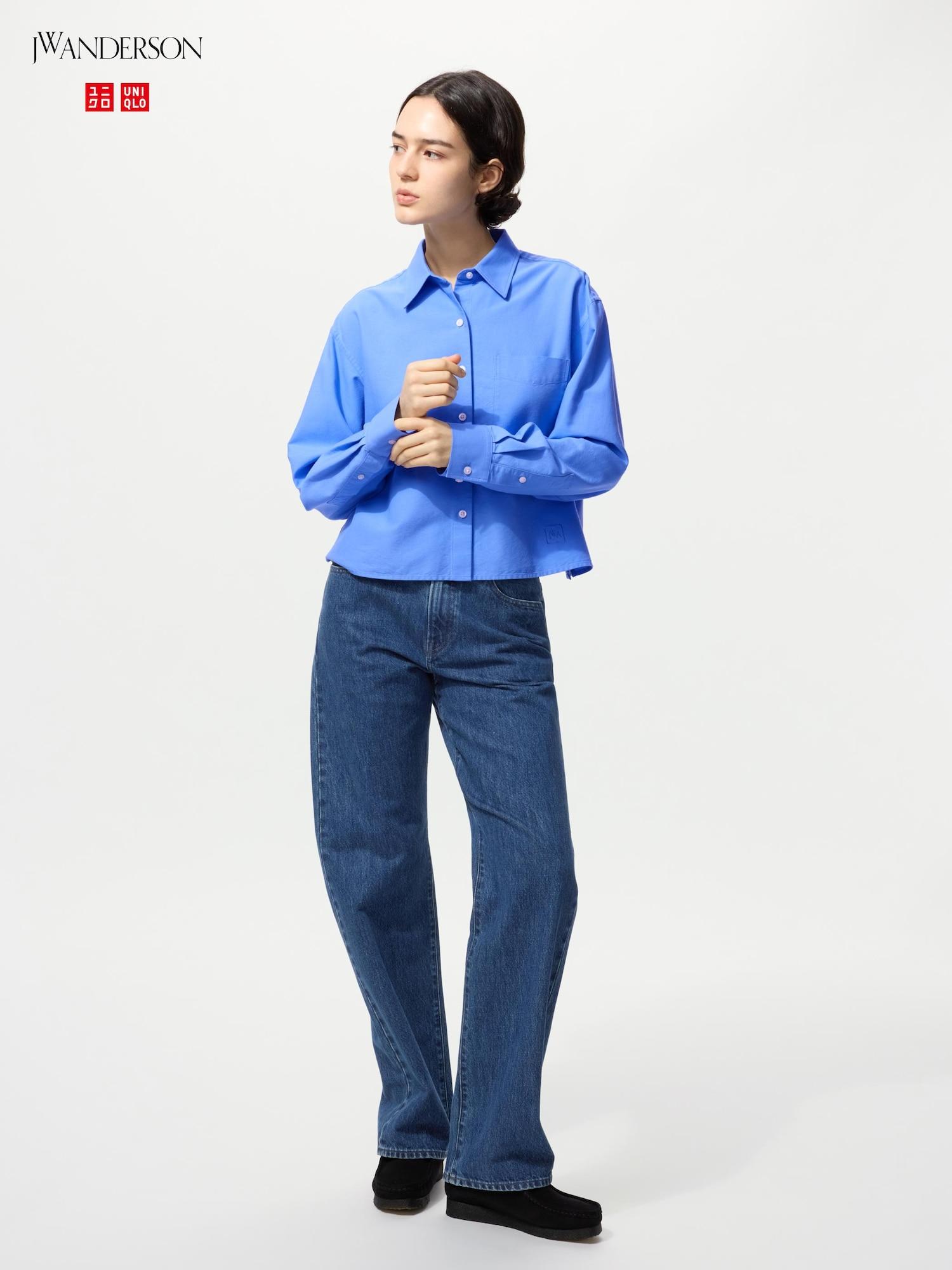 

Uniqlo Япония прямые джинсы длинные 67 BLUE/26