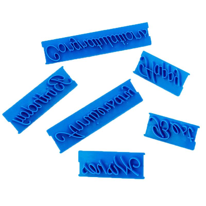 6 Adet/Set Plastik Harf Kalıbı Doğum Günün Kutlu Olsun En İyi Dilekler Pişirme Kalıpları Dekorasyon