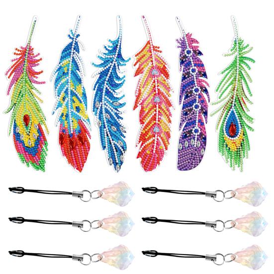 

Модная закладка для алмазной живописи с подвеской из искусственного кристалла, акриловая маркировка страниц A