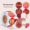 Festive Red New Year Fu Stickers - Spring Festival Greetings & Creative Self-Adhesive Decorations