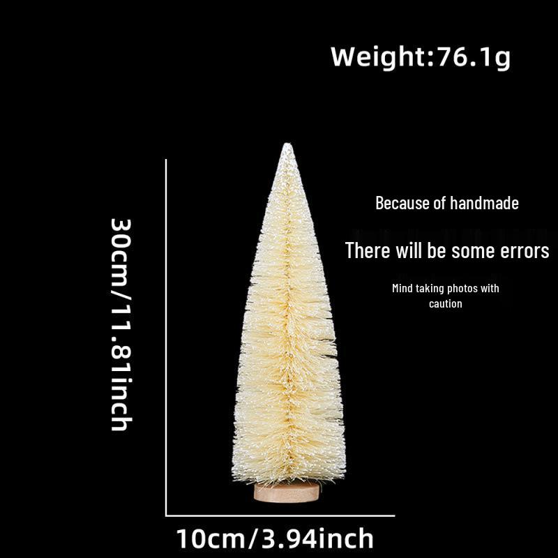 Schnee-beflockter Mini-Sisal-Weihnachtsbaum: Künstliche Weiße Zeder in verschiedenen Größen zur Dekoration von Mikrolandschaften