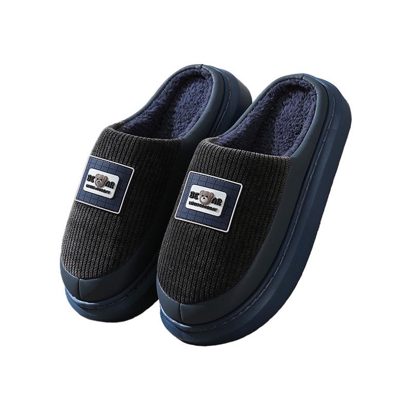 

2025 Men s Plus Size Thick-Soled Furry Slippers for Autumn/Winter Indoor Use 42-43