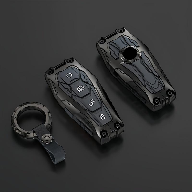 Metal Car Remote Key Cover Case Holder Shell Bag Keyring Fob for BYD New ATTO 3 Atto 2 Shark 6 Dolphin Mini Seal U 05 Sealion 07