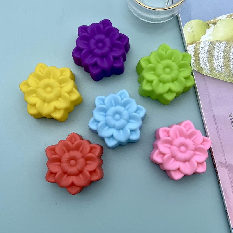 10pcs/lot 5cm Various Flower Designs Silicone Mold Chocolate Pudding Ice Mould Cupcake Cake Tools DIY Mini Soap Candle Molds