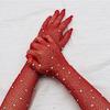 Strass-Langhandschuhe Fischernetz-Langhandschuhe Damen Netz-Langhandschuhe Tanzhandschuhe