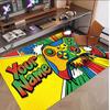 Game Controller Theme Soft Crystal Velvet Rug Custom Name & Text Print Non Slip Floor Rug for Bedroom Living Room