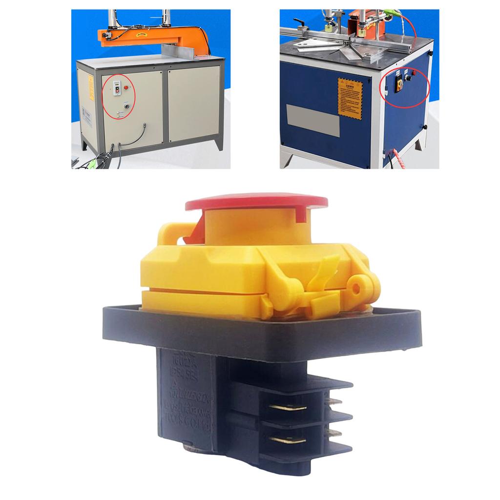 4 Pins Industrial Electromagnetic Switches Emergency Stop Push Button Switch Waterproof ON OFF Pushbutton Switches 250V