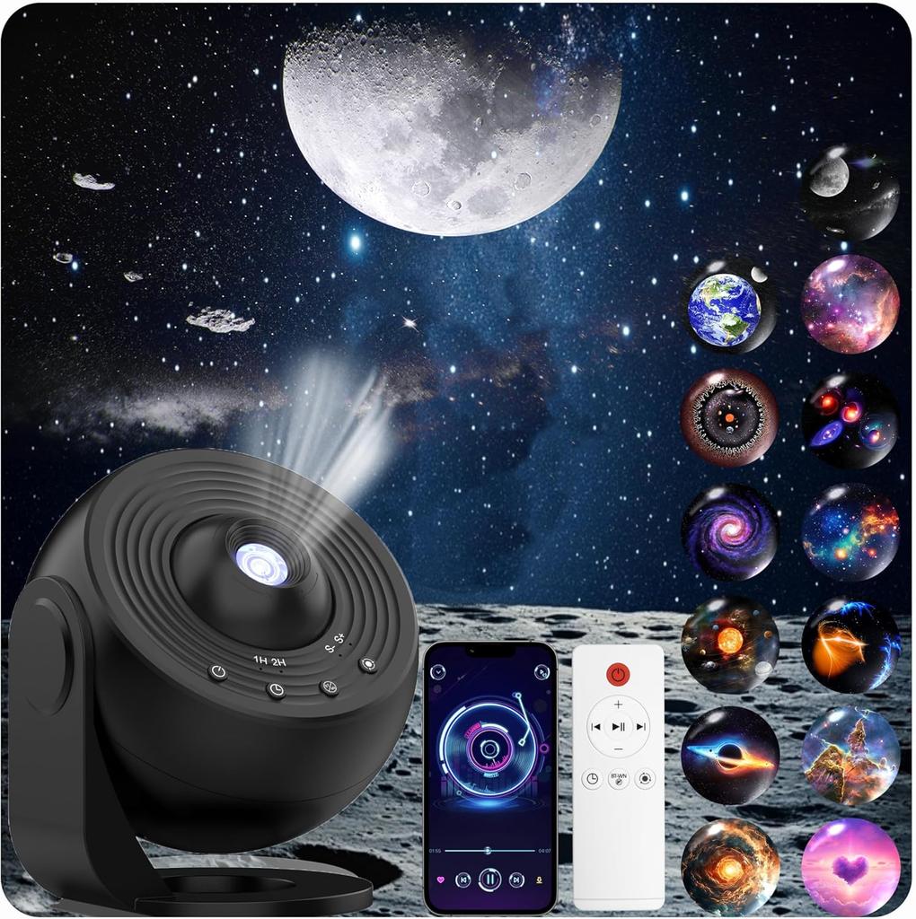 Star Projector Galaxy Night Light HD Lmage Disc Upgraded Planetarium Projector With Remote Control Bluetooth For Room