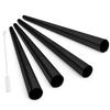 Reusable Boba Drinking Straws with Cleaning Brush 4Pcs Extra Wide Stainless Steel Metal Bubble Tea Straw for Smoothie MilkShakes