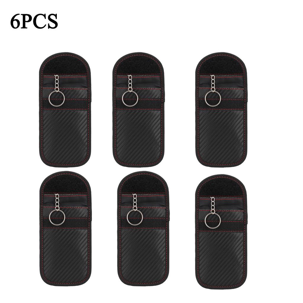 2-10PCS Car Key Signal Blocker Case Faraday Cage Fob Pouch Keyless Entry RFID Blocking Shielding Bag Car Accessories