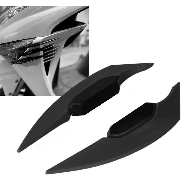 Akozon 1 Set of Motorcycle Side Winglet Aerodynamic Spoiler, Compatible with Universal Motorcycles and Electric Bikes (Black)