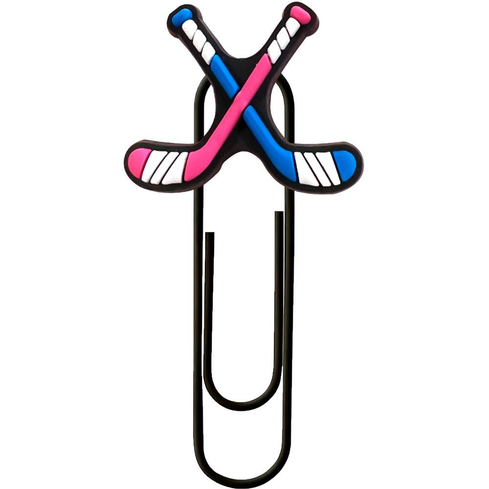 Colorful Cartoon Hockey Paperclip Bookmark - Creative Office Supplies